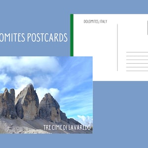Dolomiten Postkarten | Italien Postkarten | 2er Pack | Digitale Postkarten | Druckbare Postkarten