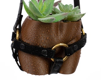 Booty Planter and Boob Hanging Planter with Harness