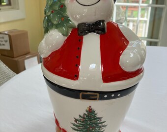Spode Snowman Cookie Jar