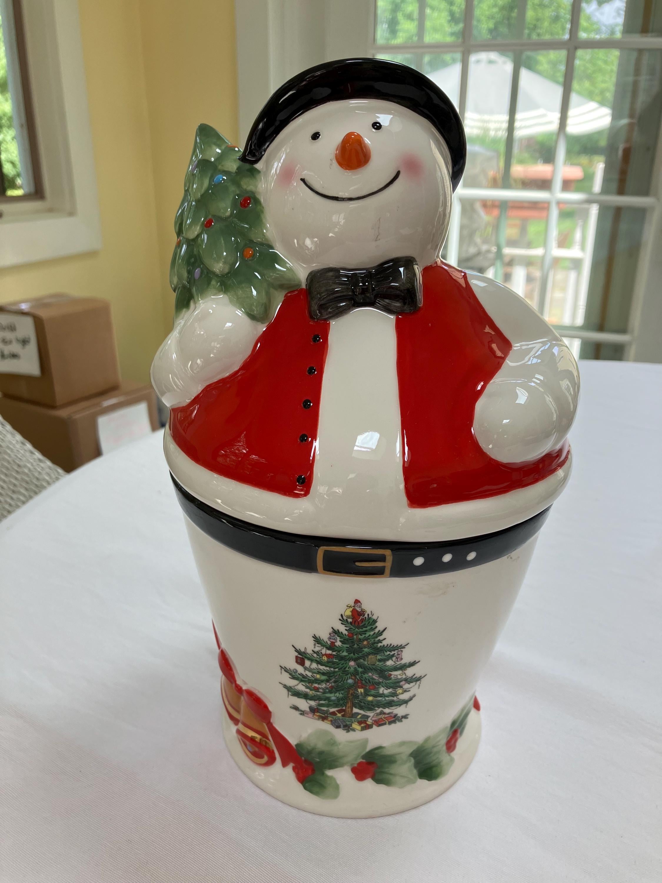 Spode Snowman Cookie Jar