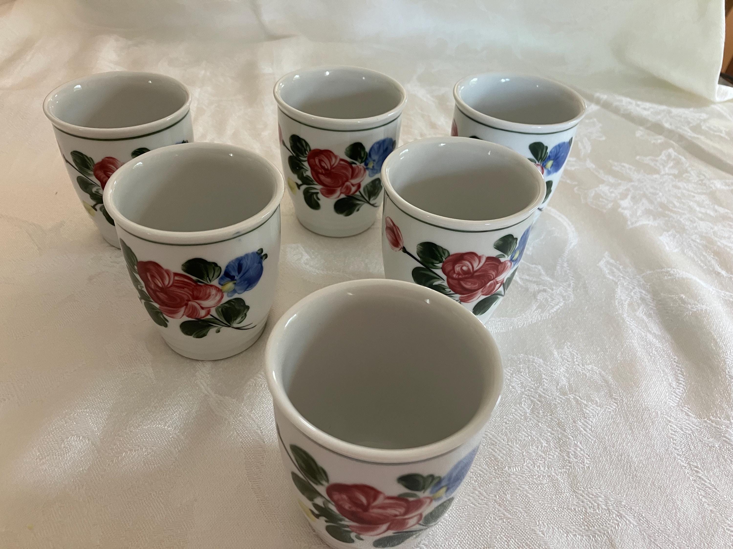 Lilien Porzellan Pitcher And 4 Cups Porcelain Handmade