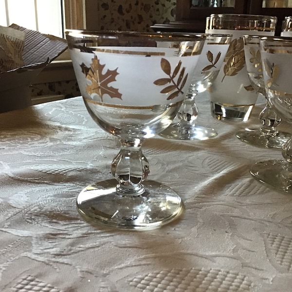 Gold Leaf Glasses Etsy