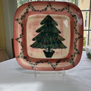 Zrike Yuletide Hand Painted Platter/Dish