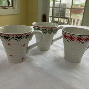 Set of 3 Sophie Conrad for Portmeiron Holiday mugs