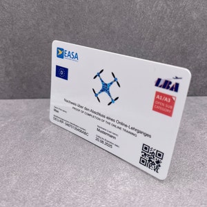 A1/A3 drone driving license, ID card, print on plastic card, drone LBA, license, proof of competence, also A2, Switzerland and EU, image 4