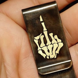 F U Brass Money Clip/Edc/Edc gear/Edc gift/Edc Money Clip/Tactical Money Clip/Tactical gear/Tactical gift/Everyday carry