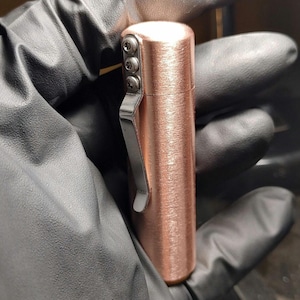 Copper Lip Balm sleeve/Lip balm holder/Edc lip balm/Tactical lip balm/Edc gear/Edc gift/Lip care/Tactical gear/Tactical gift/Pocket Clip/Edc