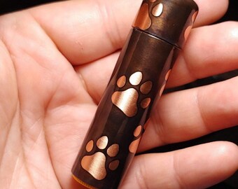 Dog Paw Copper Lip Balm sleeve/Edc/Edc gear/Lip Balm Holder/Edc gift/Tactical gear/Tactical gift/Lip care/Tactical lip balm/Edc Lip balm
