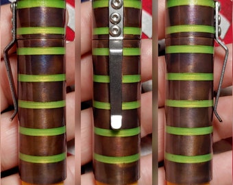 V2.3 Copper Shipwreck Lip Balm sleeve with glow in the dark/Edc Edc gear/Edc gift/Edc sleeve/Everyday carry/Tactical sleeve/Lip care
