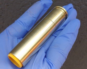 Brass 50cal Lip Balm sleeve/Edc/Edc gear/Edc gift/Tactical sleeve/Tactical edc/Lip care/Everyday carry/Brass sleeve/Tactical gift