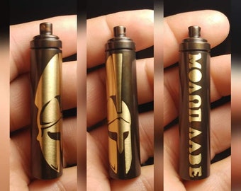Spartan Brass Holder/Edc/Edc gear/Edc gift/Tactical gear/Tactical gift/Everyday carry/Brass container/Edc Holder/Waterproof