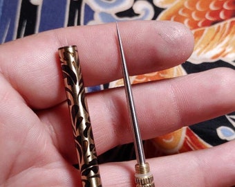Palillo de dientes de latón y titanio/Edc/Equipo EDC/Regalo EDC/Equipo táctico/Regalo táctico/Porte diario/Herramienta EDC/Palillo de dientes táctico/Porte diario