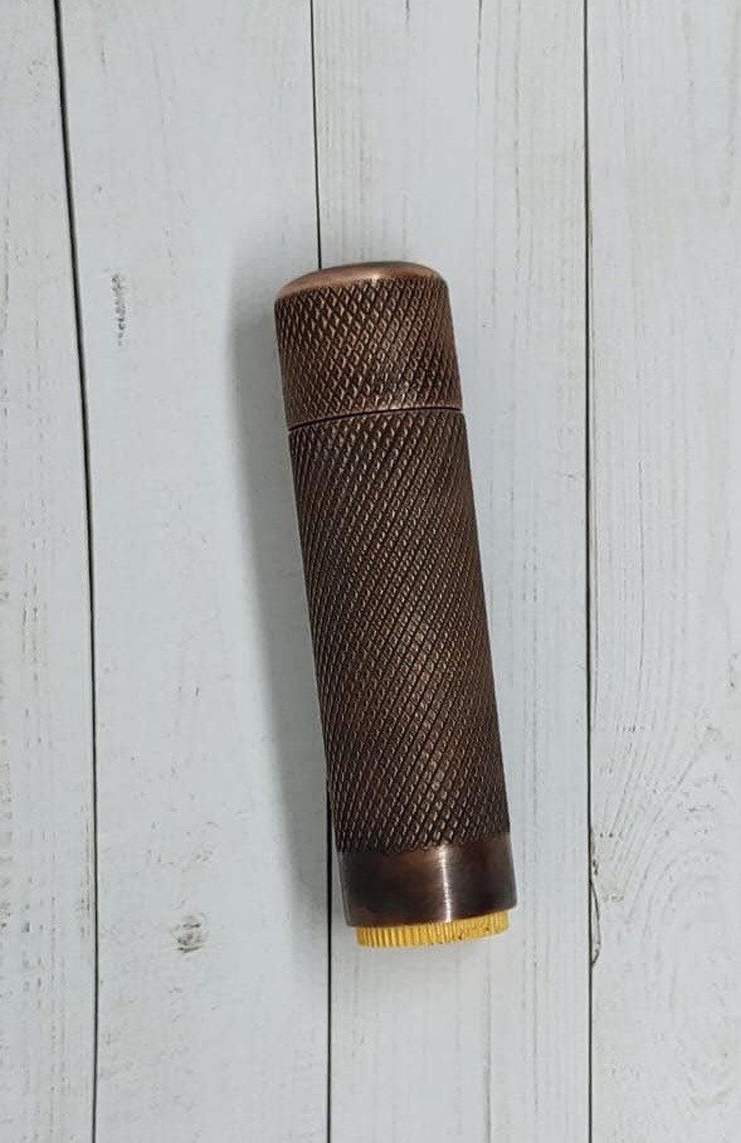 Knurl Copper Lip Balm Sleeve/edc/edc Gear/edc Gift/tactical Gift