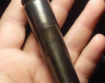 Brass 50cal Lip Balm sleeve/Edc gear/Tactical sleeve/Tactical edc/Edc gift/Tactical gift/Lip care/Everyday carry/Edc tool/Edc/Brass sleeve