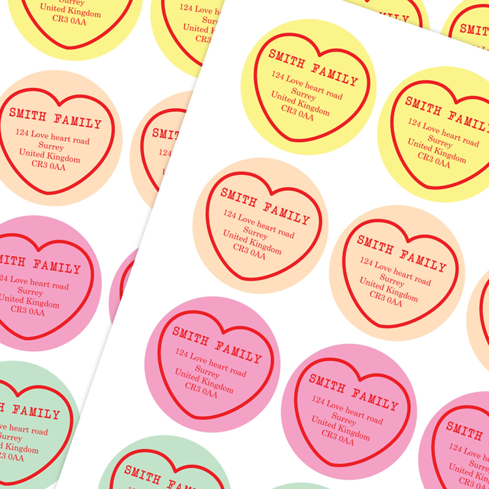 Return Address Labels Personalised Stickers Love Heart Return Etsy UK