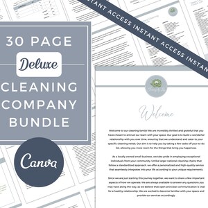 Deluxe Cleaning Agreement Bundle, Cleaning Template, Cleaning Contract Template, Cleaning Form, Cleaning Contract, Cleaning business