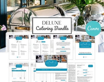 Paquete de negocios de catering, Acuerdo de catering, Plantilla de catering, Plantilla de contrato, Contrato de catering editable, Negocio de catering, Canva, C3