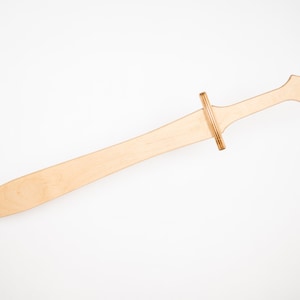 Level 1 Armory - Wooden Sword (Durable 23 inch long 1/2&quot; Baltic birch hardwood plywood toy wood sword)