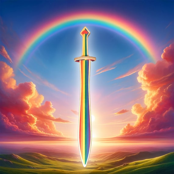 Rainbow Wooden Toy Sword – Prism Blade, Baltic Birch - Etsy
