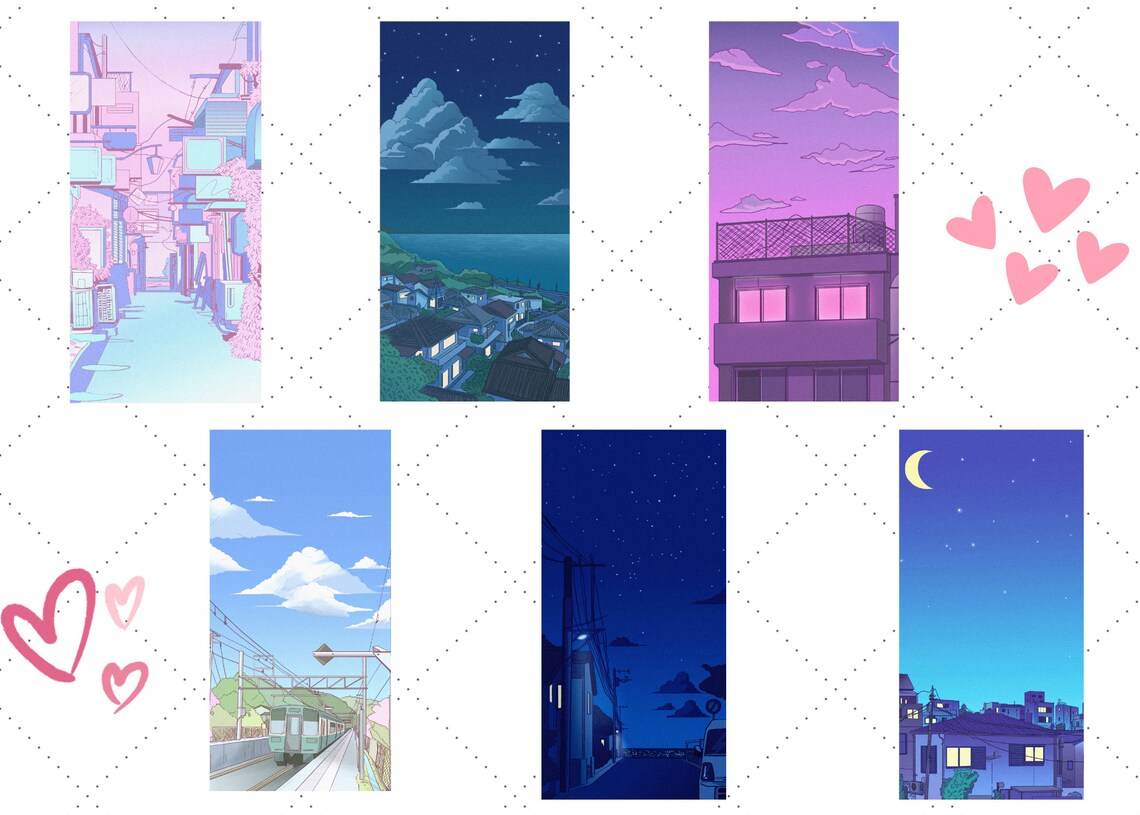 Anime Aesthetic Phone Wallpapers Aesthetic Phone Background - Etsy