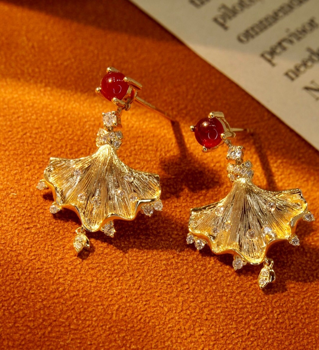 Ruby Dangle Earring Natural Diamond Earring 18K Ruby Earring Etsy