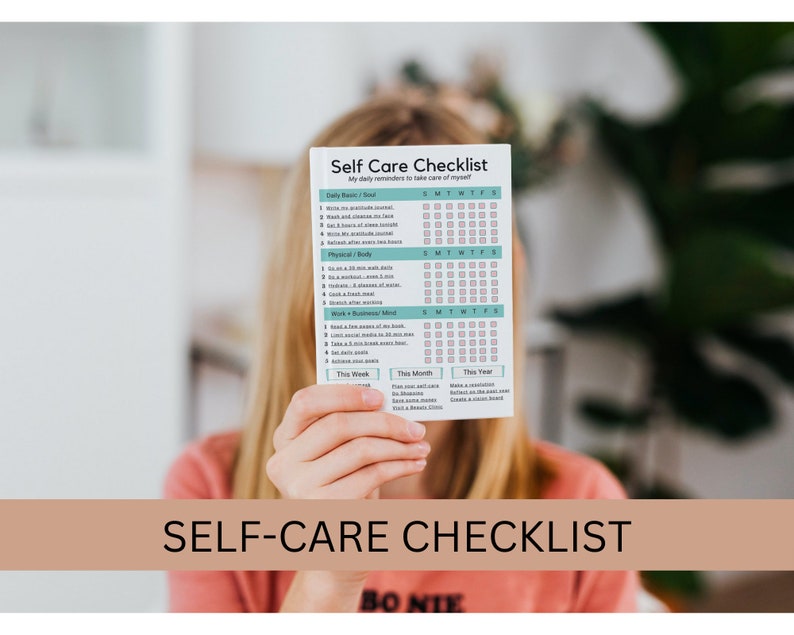 A Comprehensive Self Care Checklist and Planner, Get Your Printable ...