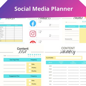 Social Media Planner, Content and Marketing for Instagram, YouTube, TikTok, Small Business, Undated: allows flexibility and customization