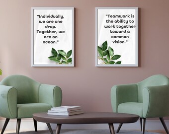 Set of 10 Office Wall Art Prints - Digital PNG Format - 40x50Wall Decor Collection, Enhance Your Workspace.