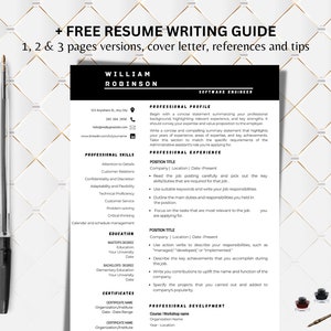 Engineer Resume Template Word | Software Engineer Resume CV Template, Engineering Resume, Mechanical Engineer