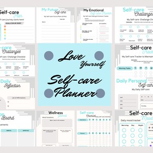 Selfcare Planner, Get Your Printable Wellness and Mindfulness Tracker to Improve Mental and Physical Health