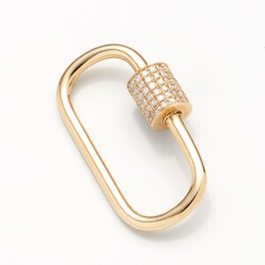 Cora, 14 kt Solid Gold Carabiner, King + Curated