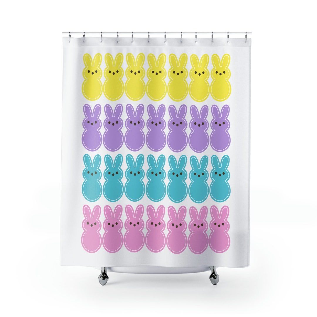 Peeps Shower Curtain Easter Shower Curtain Housewarming Etsy