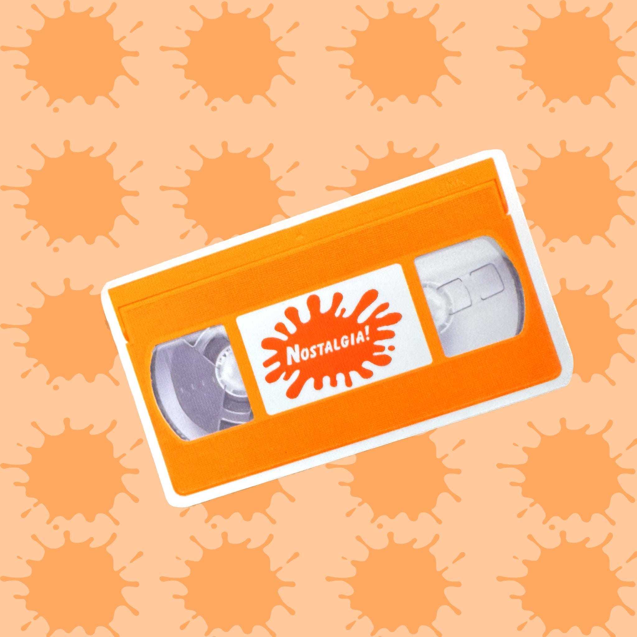 Nostalgic Sticker Inspired by Nickelodeons Orange VHS Tapes - Etsy