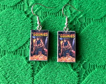 Nostalgic The Goonies VHS movie earrings