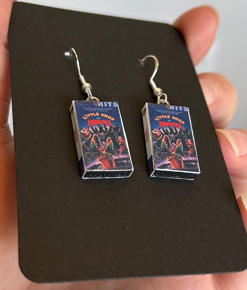 Nostalgic, customizable, handmade, VHS movie earrings image 5