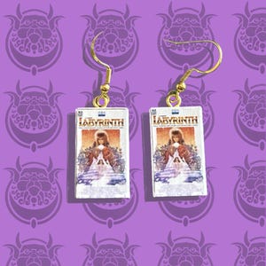 Nostalgic Labyrinth VHS Movie Earrings