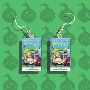 Shrek VHS earrings