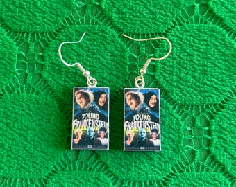 Young Frankenstein VHS earrings