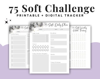75 Soft Challenge Printable | Goodnotes Template | Fitness Tracker | Habit Tracker