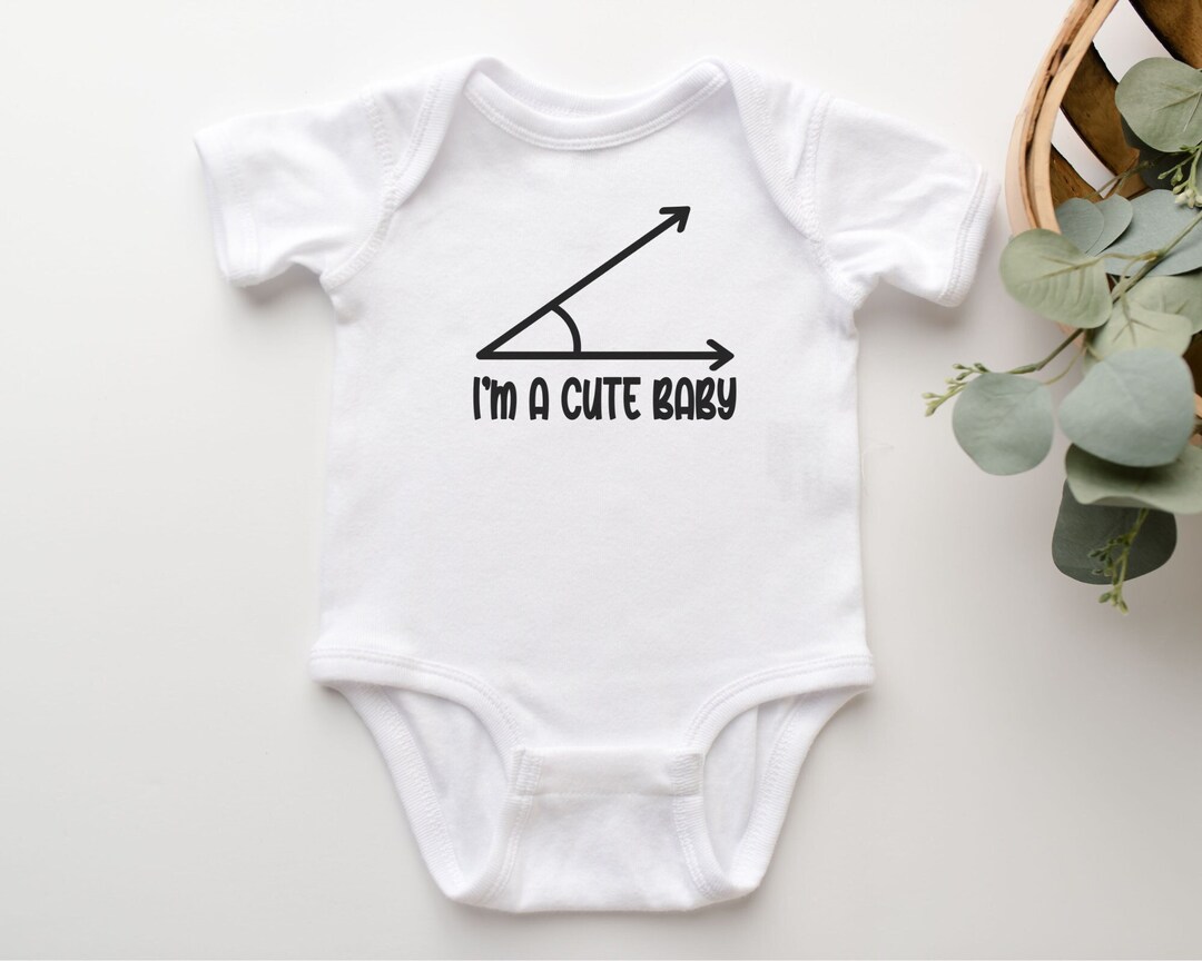 Baby Onesie I'm Acute Baby, Funny Baby Onesies, Math Baby Tee, Math