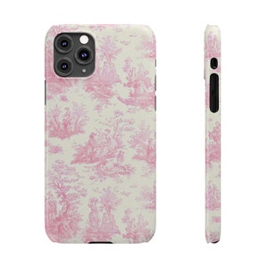 Pink and White Chinoiserie Toile Coastal Granddaughter Phone Case