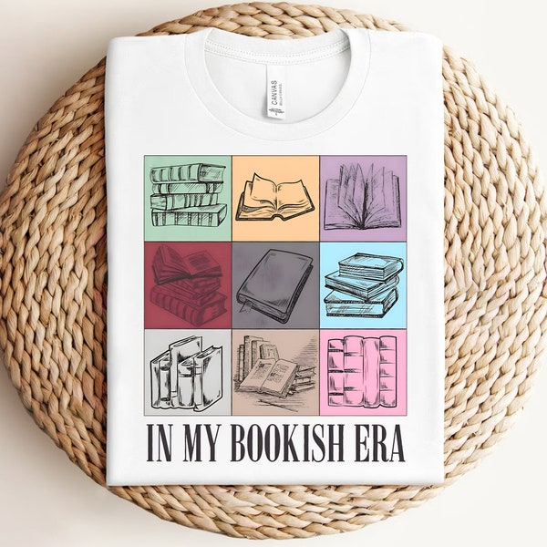 In my Bookish Era png, Retro Reader png, Romance Smut Reader png, Retro Book T-shirt, Book lover gift, Book nerd png, Trendy Bookish png