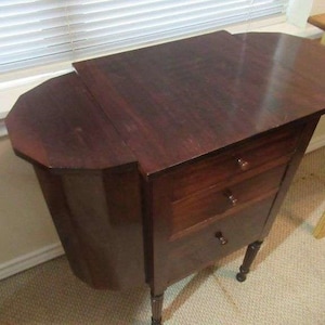 Vintage Mahogany Martha Washington Style Sewing Cabinet Early 20th Century (2-units available)
