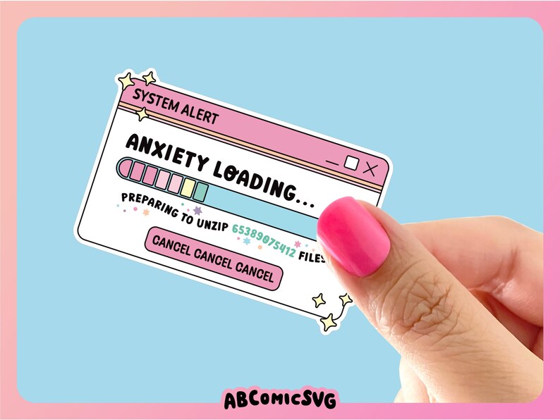 Anxiety Loading SVG PNG, Mental Breakdown SVG, Funny Svg File, Cute ...