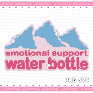 Emotionele steun waterfles SVG PNG, geestelijke gezondheid PNG, zelfzorg SVG, leuke trendy ontwerpen voor stickers, hoodies, sweatshirts, tuimelaars