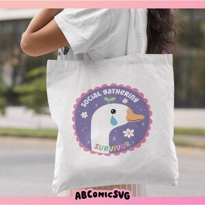 Goose SVG PNG, asociaal, angst, schattig geestelijke gezondheid SVG-ontwerpen voor shirts, stickers, mokken, commercieel gebruik afbeelding 6