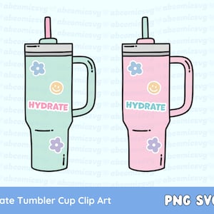 Hydrate SVG PNG, Becherschale, trinken Sie Ihr Wasser, Wasserflasche, SVG-Dateien für Aufkleber, T-Shirt, kommerzielle Nutzung