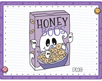 Ghost Honey Boo PNG Halloween Cereal Funny Trendy Holiday Designs for Stickers, Sweaters, Tees, Mugs, Commercial Use