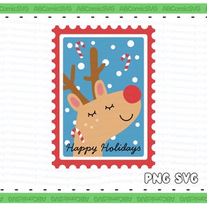 Reno SVG PNG, Navidad Svg, Cara de reno Svg, Santa Mail, Sobre de Santa, Etiquetas de Navidad Svg, Diseños para pegatinas, tazas, sudaderas