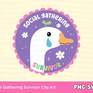 Goose SVG PNG, Antisociale, Ansia, Disegni SVG carini per la salute mentale per camicie, adesivi, tazze, uso commerciale